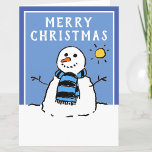 Carte de Noël d'entreprise, d'entreprise ou d'orga<br><div class="desc">Carte de Noël d'entreprise,  d'entreprise ou d'organisation avec Winter Snowman Design. Ajoutez votre propre message interne.</div>