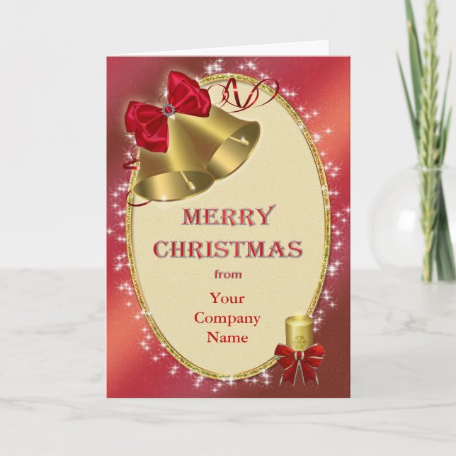 Carte de Noël d'entreprise imprimée (Devant)