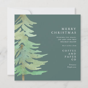 Carte de Noël d'entreprise Watercolor