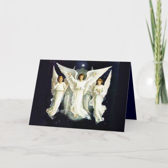 Carte de Noël des anges glorieux (Devant)