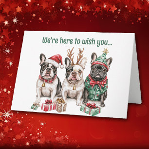 Carte de Noël des Bulldogs français