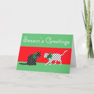 Carte de Noël des chats Dotty