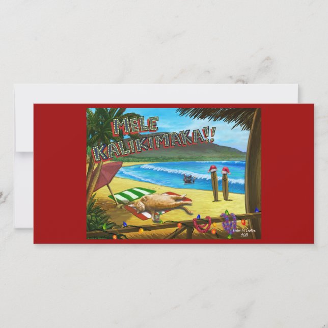 Carte de Noël des chats Maui (Devant)