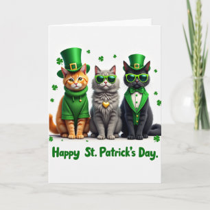 Carte de Noël des chats Shamrock