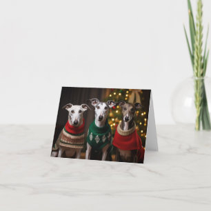 Carte de Noël des Chiens de Greyhound