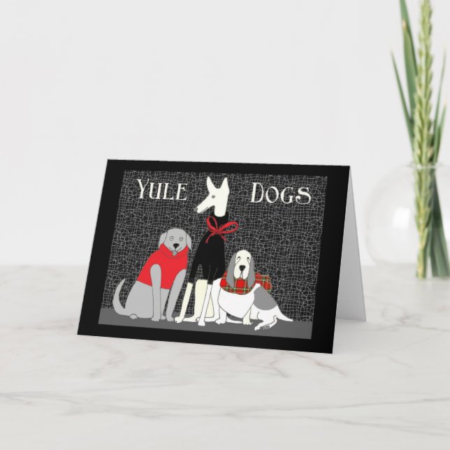 Carte de Noël des Chiens de Yule (Devant)
