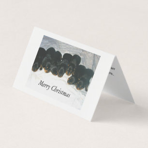 Carte de Noël des chiots Rottweiler