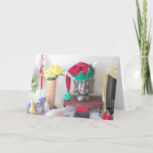 Carte de Noël des elfes bouddhistes (Devant)