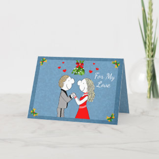 Carte de Noël des gens de Lizzy Mistletoe Kiss