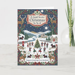 Carte de Noël des Highlands en Écossais