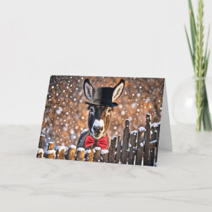 Carte de Noël des Joyeuses Fêtes Donkey