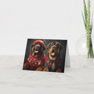 Carte de Noël des Mastiffs tibétains