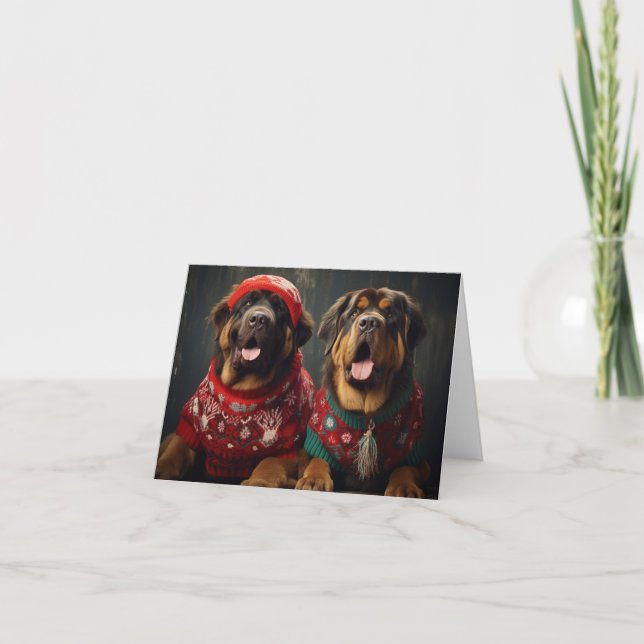 Carte de Noël des Mastiffs tibétains (Devant)
