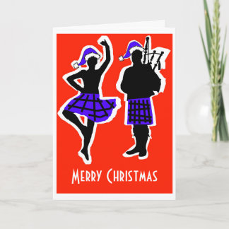 Carte de Noël des montagnes de danseur et de