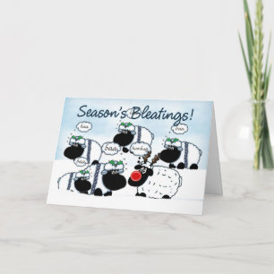 Carte de Noël des moutons - Meilleures salutations