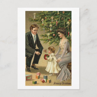Carte de Noël des parents et des enfants