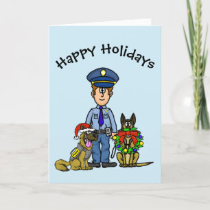 Carte de Noël des policiers K-9
