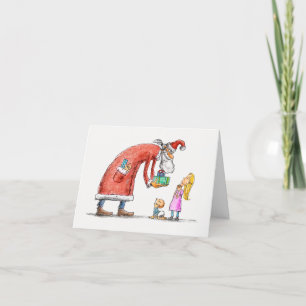 Carte de Noël dessinée à la main représentant le p