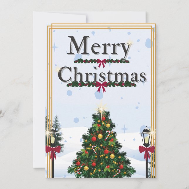 Carte de Noël d'hiver (Devant)