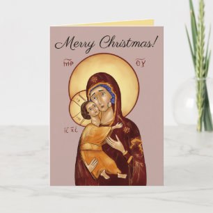 Carte de Noël d'icône orthodoxe