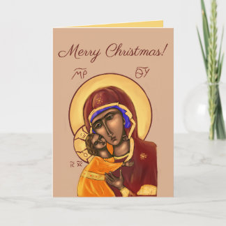 Carte de Noël d'icône orthodoxe