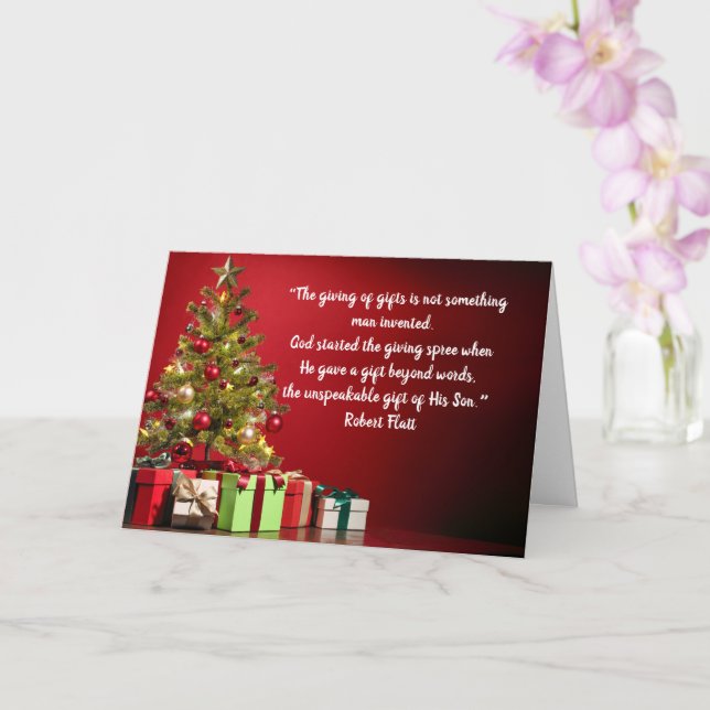 Carte de Noël Dieu a donné le plus beau cadeau Son (Orchidée)