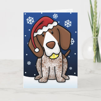 Carte de Noël d'indicateur de Shorthair d'Allemand