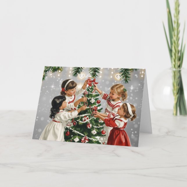 Carte de Noël d'inspiration vintage (Devant)