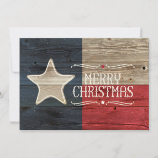 Carte de Noël Distante Wood Texas
