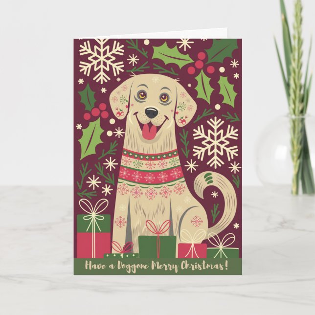 Carte de Noël Doggone (Devant)