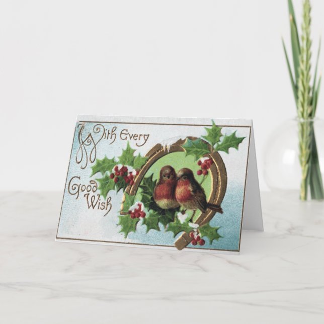 Carte de Noël d'oiseaux (Devant)