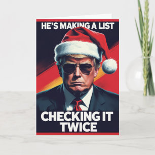 Carte de Noël Donald Trump Création d'une liste