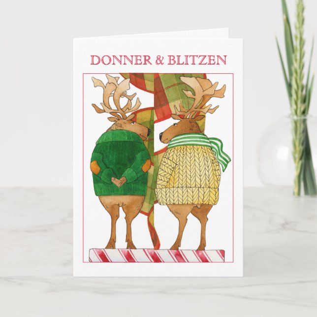 Carte de Noël DONNER BLITZEN (Devant)