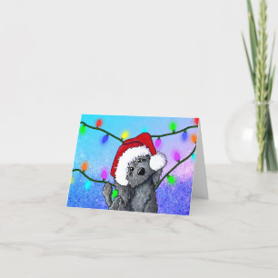 Carte de Noël Doodle Noir Chien
