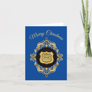 Carte de Noël dorée victorienne pour les forces de