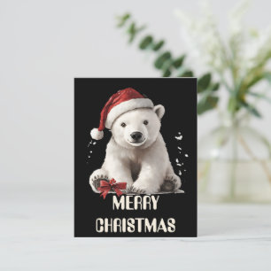 Carte de Noël d'ours polaire