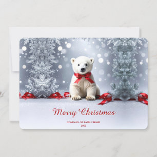 Carte de Noël d'Ours Polaire