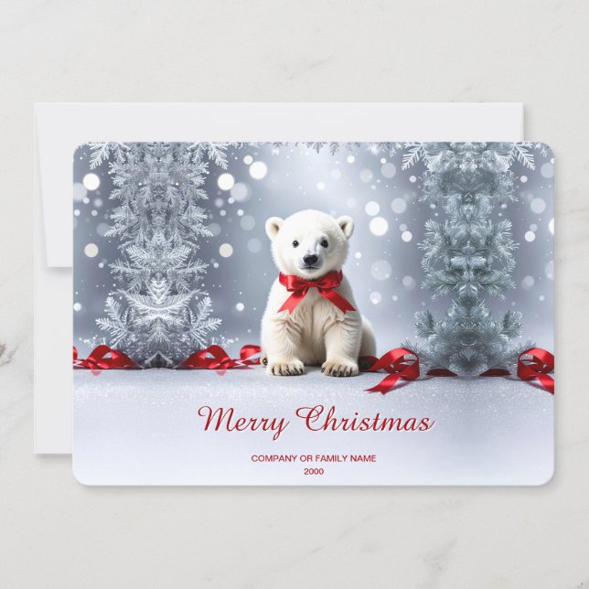 Carte de Noël d'Ours Polaire (Devant)