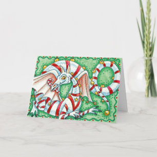 Carte de Noël : Dragon de Noël de Candy Cane