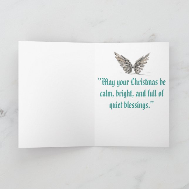 Carte de Noël Driftwood Winter Wings • givré (Intérieur)