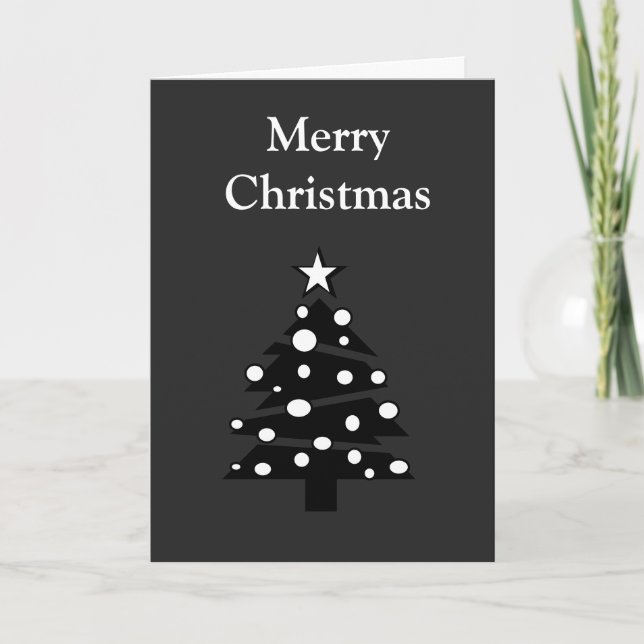 Carte de Noël drôle aux teintes de gris (Devant)
