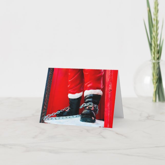 Carte de Noël drôle avec retard (Devant)