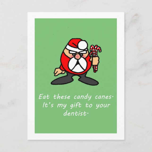 Carte de Noël drôle avec un Père Noël grossier (Devant)