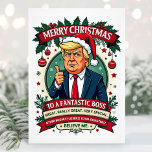 Carte de Noël Drôle Boss<br><div class="desc">Carte de Noël de patron amusant pour souhaiter à votre patron un Joyeux Noël et une Bonne Année.</div>