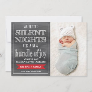 Carte de Noël Drôle, Carte photo de vacances, Bébé