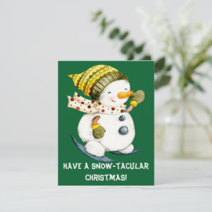 Carte de Noël drôle de bonhomme de neige