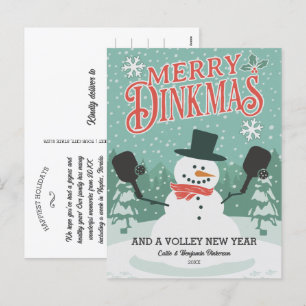 Carte de Noël drôle de bonhomme de neige de pickle