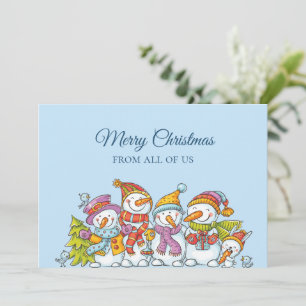 Carte de Noël drôle de bonhommes de neige Joyeux N