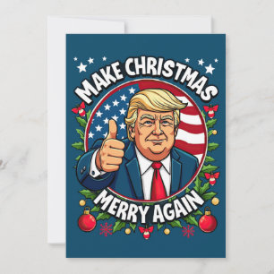 Carte de Noël drôle de Donald Trump