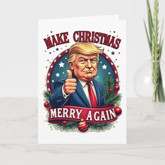 Carte de Noël drôle de Donald Trump (Devant)
